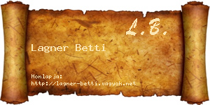 Lagner Betti névjegykártya